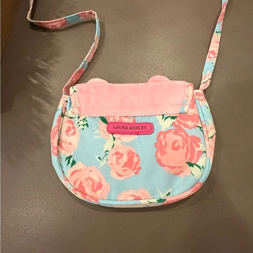 Laura Ashley Pink Floral Cat Kids Bag NWT